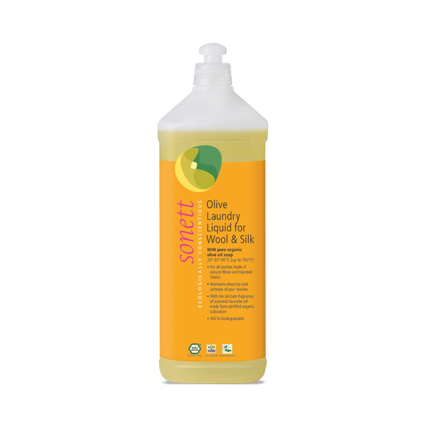 Sonett Olivový prací gel na vlnu a hedvábí (1 l) - s levandulovým éterickým olejem