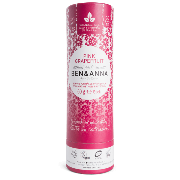 Ben & Anna Tuhý deodorant (60 g) - Růžový grapefruit - s příjemnou ovocnou vůní