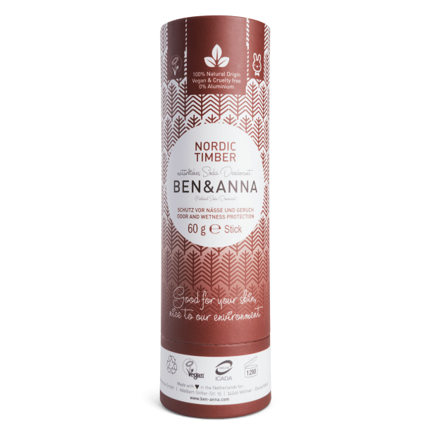 Ben & Anna Tuhý deodorant (60 g) - Severské dřevo - vůně vhodná pro muže