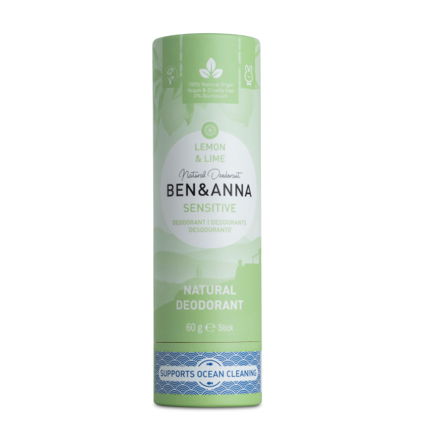 Ben & Anna Tuhý deodorant Sensitive (60 g) - Citrón a limetka