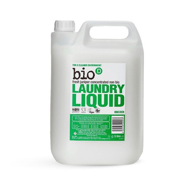Bio-D Tekutý prací gel s vůní jalovce a mořské řasy (5 l) - pro bílé i barevné prádlo