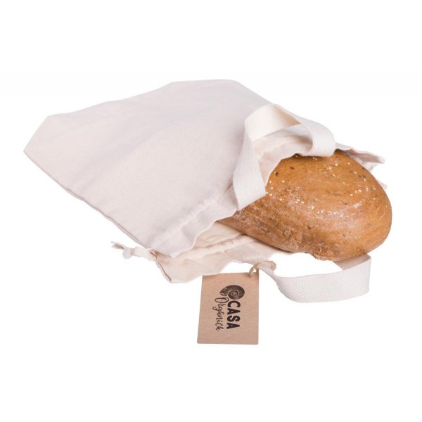 Casa Organica Taška na chleba - z biobavlny, s utahovací šňůrkou