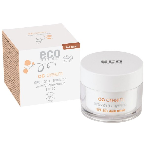 Eco Cosmetics CC krém SPF 30 BIO - dark (50 ml) - komplexní péče pro vaši pleť