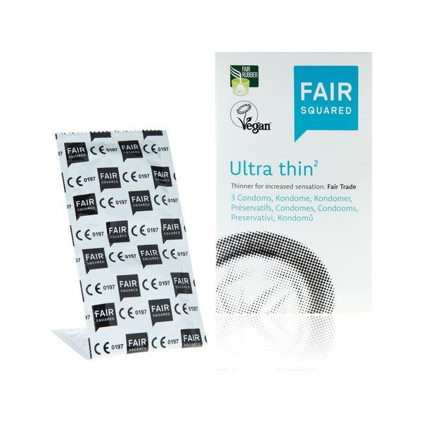 Fair Squared Kondom Ultra Thin (3 ks) - veganské a fair trade
