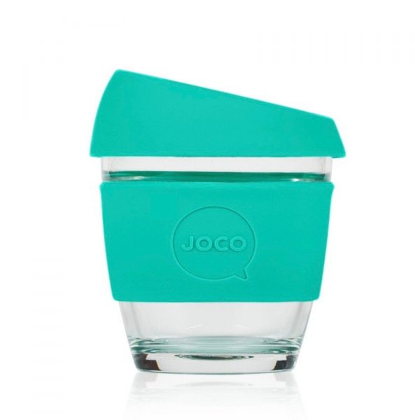 Jococup (236 ml) - mátově zelený - z odolného borosilikátového skla