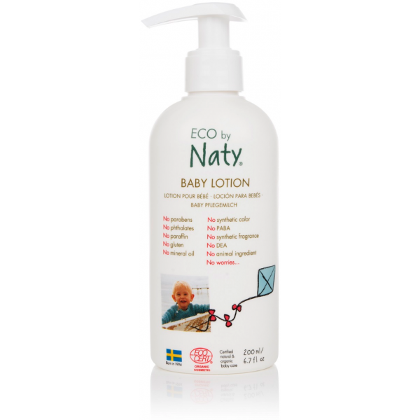 Naty Dětské tělové mléko BIO (200 ml) - s bio aloe vera a olivovým olejem