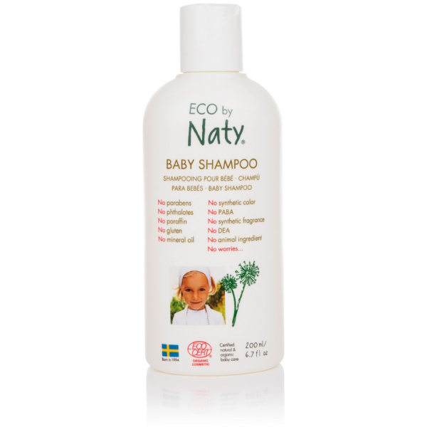 Naty Dětský šampon BIO (200 ml) - s bio aloe vera a kokosovým olejem