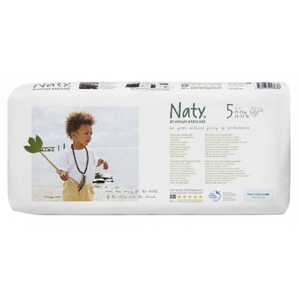 Naty Ekoplenky Junior 5 (11 - 25 kg) Economy pack (40 ks) - z 55-60 % rozložitelné