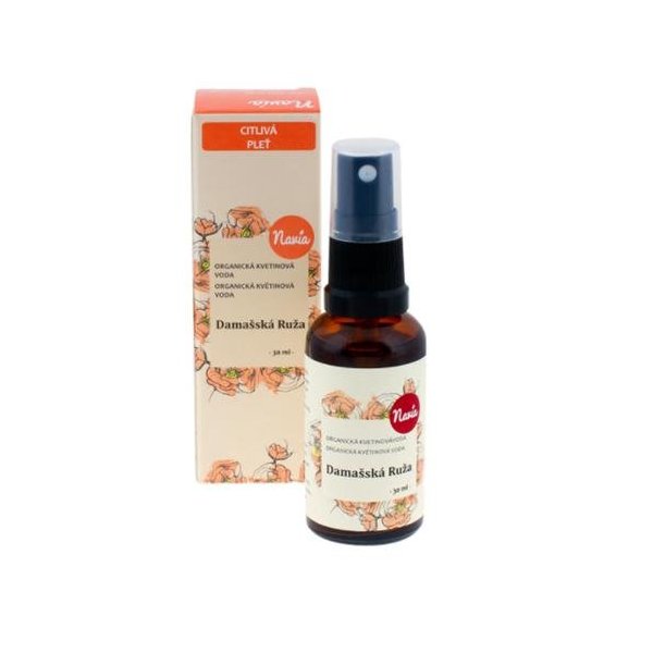 Kvitok Květová voda s rozprašovačem - damašská růže BIO (30 ml) - univerzální využití