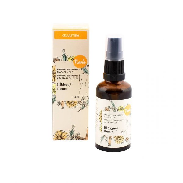 Kvitok Masážní olej proti celulitidě Hloubkový detox (50 ml) - aktivuje mikrocirkulaci lymfy
