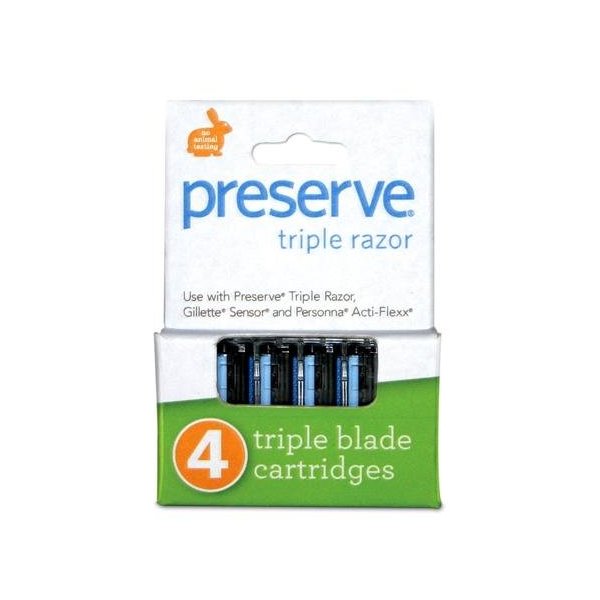 Preserve Náhradní břity Triple (4 ks) - s garancí netestování na zvířatech