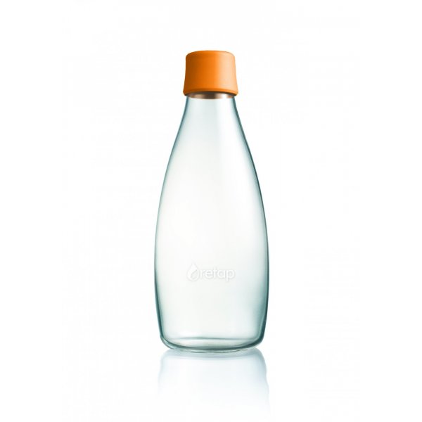 Retap Skleněná lahev (0,8 l) - oranžová - s doživotní garancí výměny při rozbití