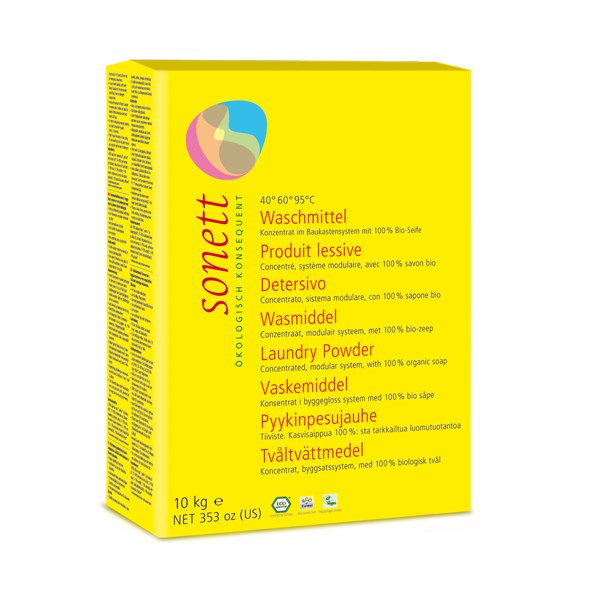 Sonett Prací prášek BIO (10 kg) - na bázi čistého rostlinného mýdla
