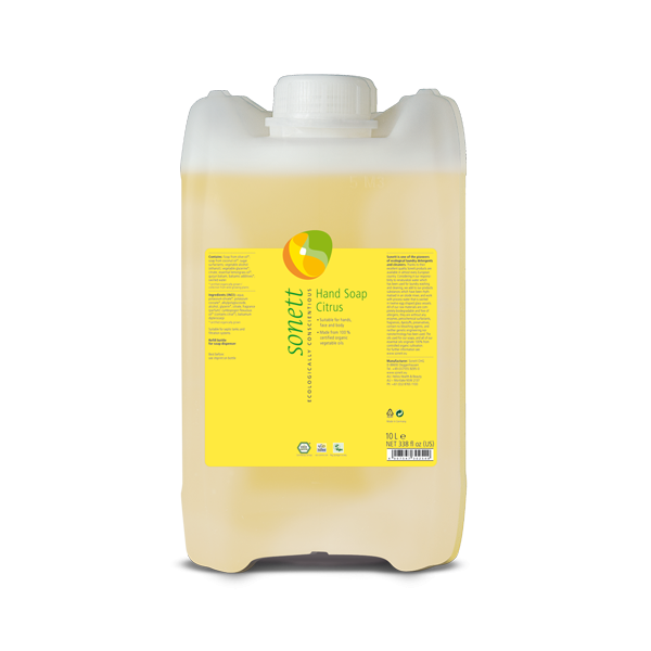 Sonett Tekuté mýdlo - citrus BIO (10 l) - pro vaše ruce, obličej i celé tělo