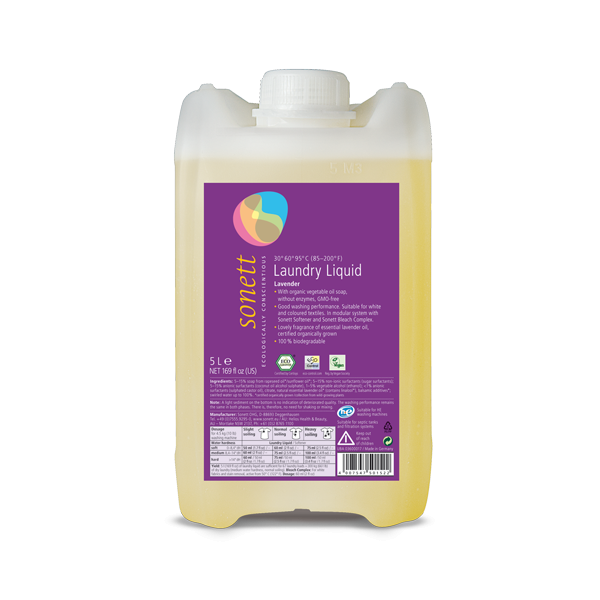 Sonett Univerzální tekutý prací gel na bílé i barevné prádlo BIO (5 l)