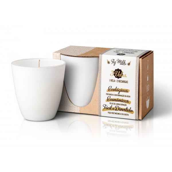 The Greatest Candle Sada - 1x svíčka (130 g) + 2x náplň - fík - doma si vyrobíte dvě další svíčky