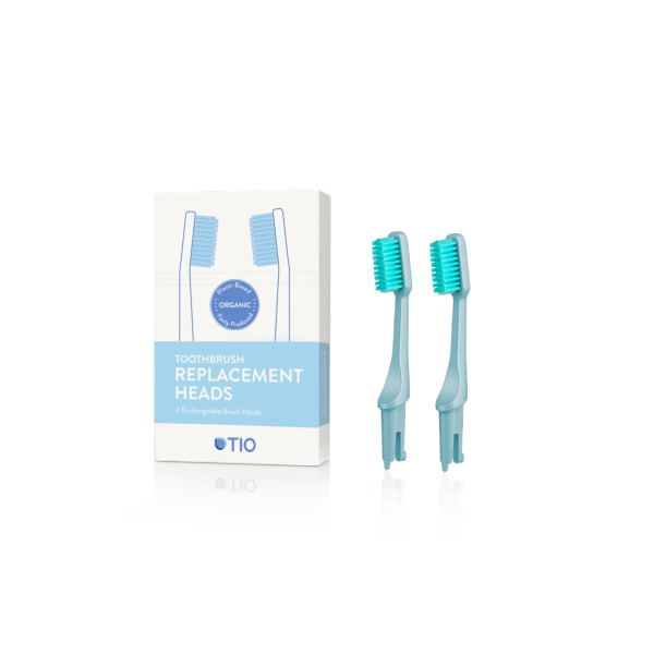 TIO Náhradní hlavice k zubnímu kartáčku (ultra soft) (2 ks) - ledovcově modrá